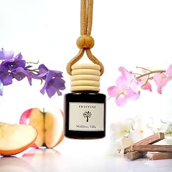 PRISTINE Maldives Villa Hotel Car Diffuser Made With Essential Oils Grapefruit Apple Ocean Breeze Hanging Vehicle Freshener