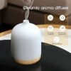 Ceramic Essential Oil Diffusers for Home Wood Grain White