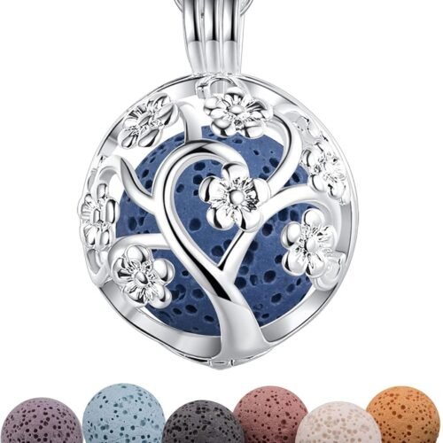 Essential Oil Diffuser Aromatherapy Necklace Lava Stone