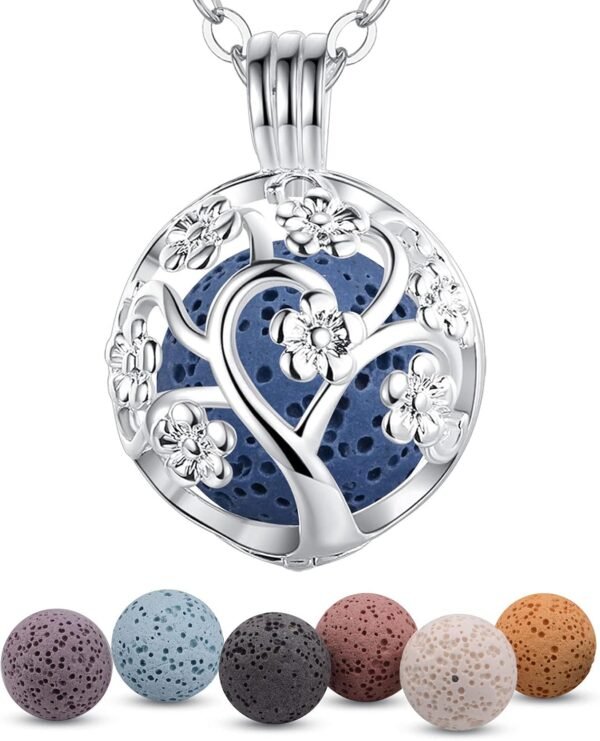 Essential Oil Diffuser Aromatherapy Necklace Lava Stone