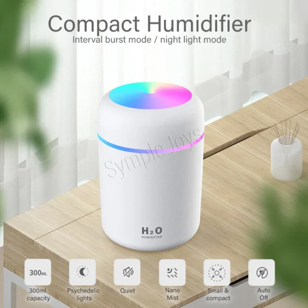 400ml Mini Humidifiers for Bedroom