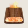 Ultrasonic Essential Oil Diffuser with Himalayan Salt Rock Wooden Grain